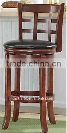 Wooden Lattice-Back Stool,antique Swivel Barstool