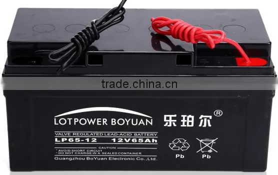 Guangzhou Best Selling 12 Volt 65ah Deep Cycle Vrla Battery