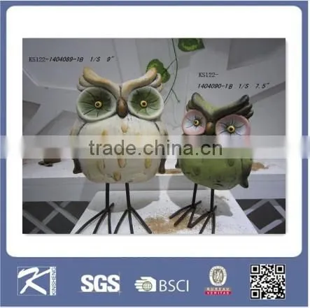 Funny Ceramic Owl Figurine Garden Decoration photo-5