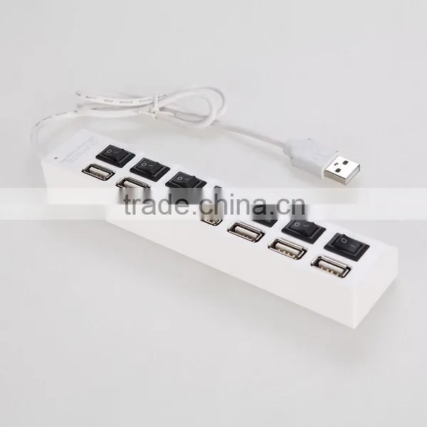 ABS Material 7-Port USB 2.0 Charger Hub With On/Off Switch photo-3