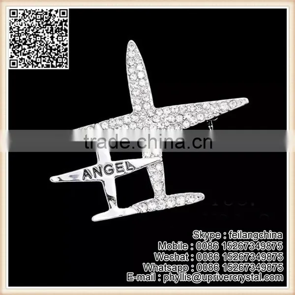 Fashion Man And Women Diamond Crystal Sailboat Brooch Pin photo-2