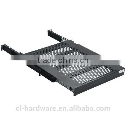 1U Adjustable Mounting Depth Vented Rack Mount Shelf 175lbs 80kg Fixed Server Rack Shelf photo-3