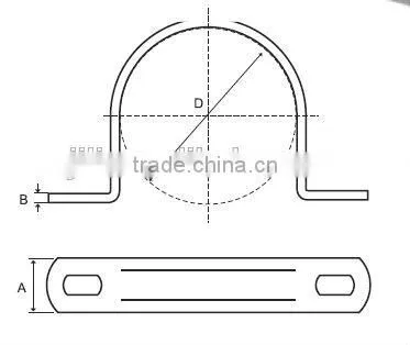 U Type Two Hole Fixed Drive Without Rubber photo-3