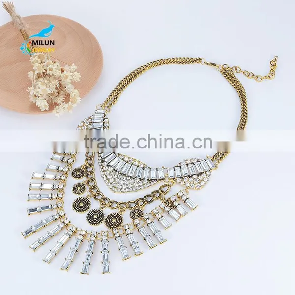 New Arrival Top Quality Z Design Fashion Necklace Women Choker Bib Crystal Necklace Statement Neckalces photo-5