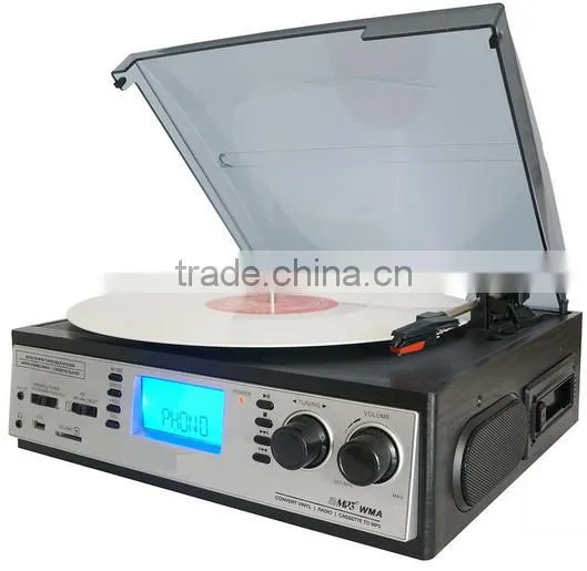 Rain Lane From Lp to Usb Drive Multiple New Gramophone Player Portable Turntable Vinyl Record Player for Sale photo-4