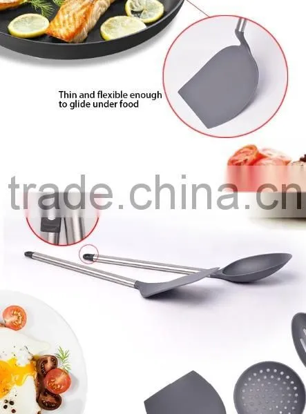 Stainless Steel Handle Nylon Cooking Utensil Sets photo-3