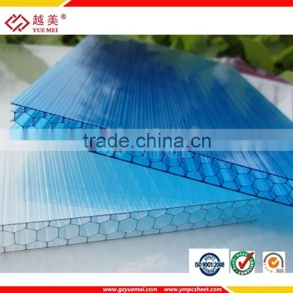 Guangzhou Manufacture Yuemei Grade A Lexan Honeycomb Polycarbonate Sheet for Noise Barrier of Road