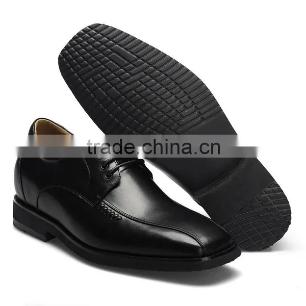 Italian Men Leather Casual Shoes With Invisible High Heel photo-3