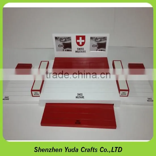 Elegant Large Wooden Countertop Watch Display Holder photo-4