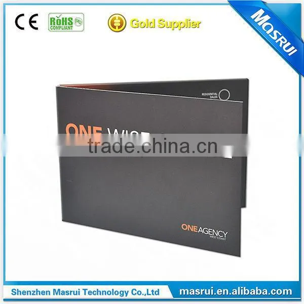 Costomeized 3.5" Lcd Video in Print Video Greeting Paper Cards, photo-3