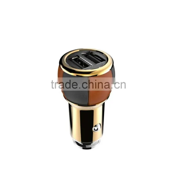 5V 2.4A Safety New Style Coloful Leather Car Charger photo-4