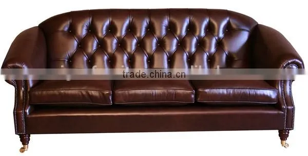 Oxblood Leather Chesterfield Armchair