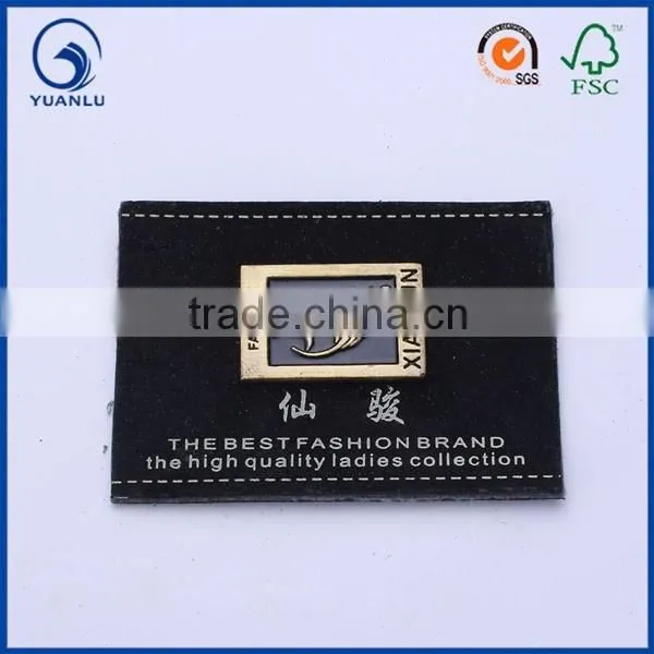 Custom Genuine Leather Label and Patch Metal Leather Label