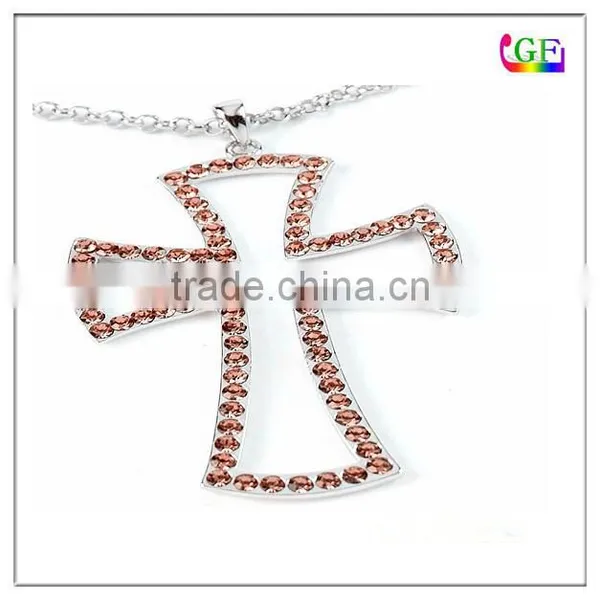 2014 Lucky With Drill Elegant Appearance Cross Necklace