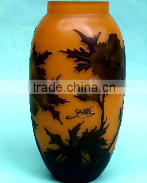 GALLE GLASS VASE/GLASS VASE/LAMP