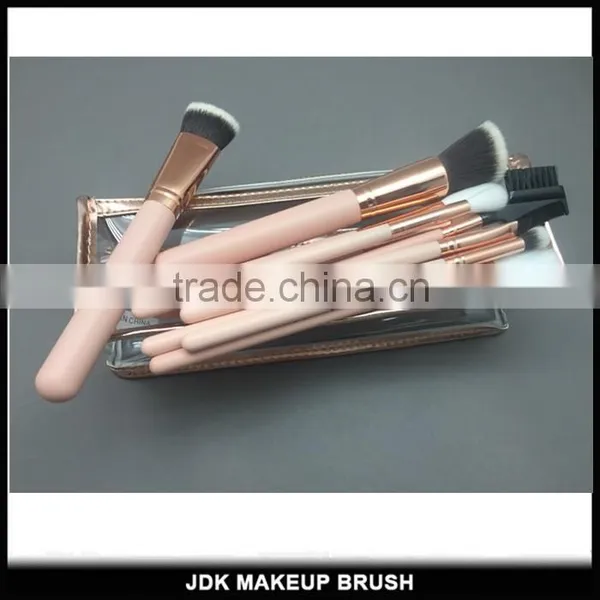 Hottest Selling 9pcs Cosmetic Miss Rose Gold Brush Set With Rose Gold Cosmetic Holder photo-3