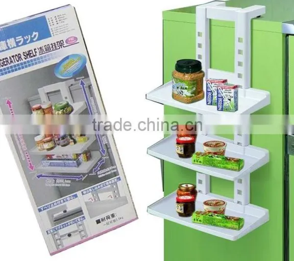 Kawachi Three Layer Adjustable Refrigerator Shelf Storage Bottle Rack photo-3