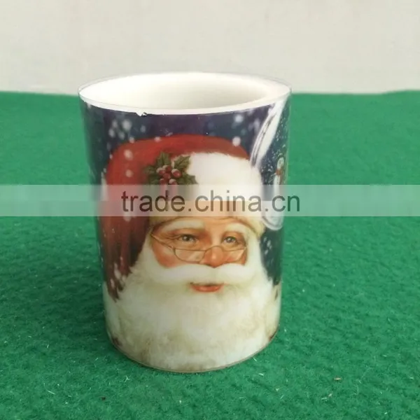 Flameless Led Candles Christmas Printing Led Pillar Real Wax Candles Christmas Led Candles photo-3