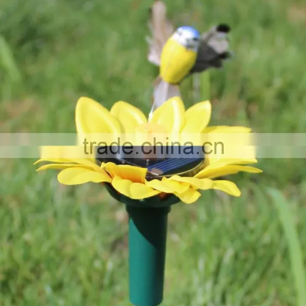 Hotest Solar Hummingbird With Sunflower Solar Dancing Hummingbird Garden Decoration Solar Hummingbird Artificial Hummingbird photo-5