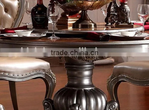 BISINI European Classic Dining Room Sets, Exquisite Carved Dining Table & Chairs Set, Round Dining Table and Chairs (BF01-ML017) photo-2