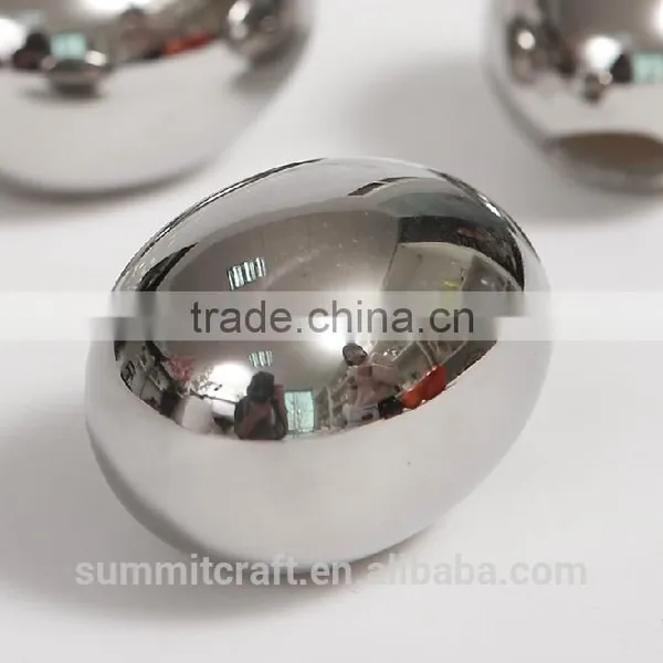 Decorative Ceremic Silver Artificial Egg photo-2