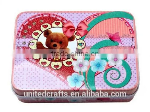 New Sale Small Storage Jars Rectangular Iron Tin Gift Jewelry Holder Storage Box photo-2
