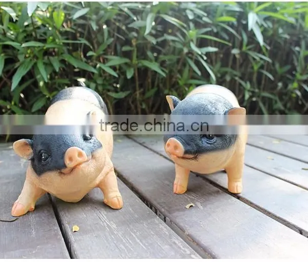 Garden Decoration Lifelike Animal Figurine Life Size Pig Statue photo-6