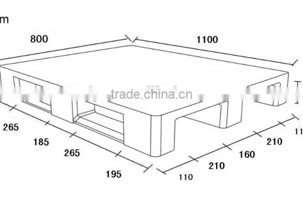Logistic Plastic Three Runner Net Face Plastic Pallet photo-2