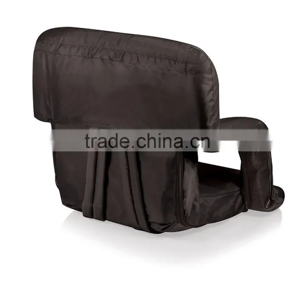 Black Quilted Reclining Stadium Seat Lazy Chair photo-5