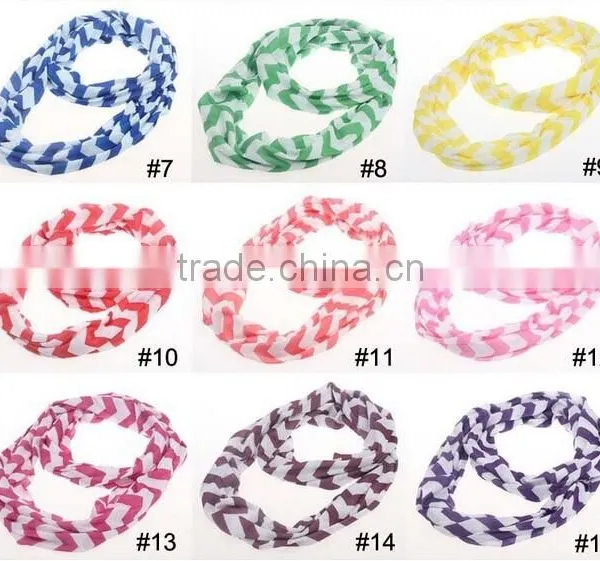 Top Quality Fashion New Design Hijab Infinity Chevron Knitted Silk Scarf photo-3