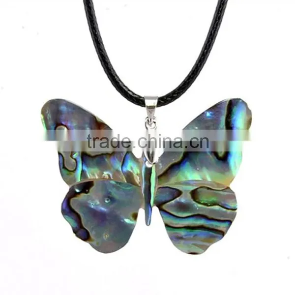 Peace Sign Abalone Shell Pendant Necklace Personal Custom Sea Shell Necklace photo-2
