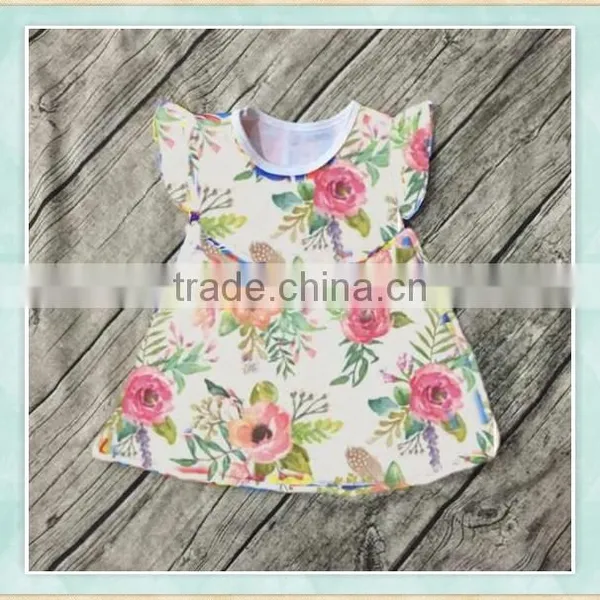 2017 Wholesale Halloween Baby Girls Dress Fiutter Sleeves With Picture Cartoon Mouse Toddler Boutique Children Clothing photo-3
