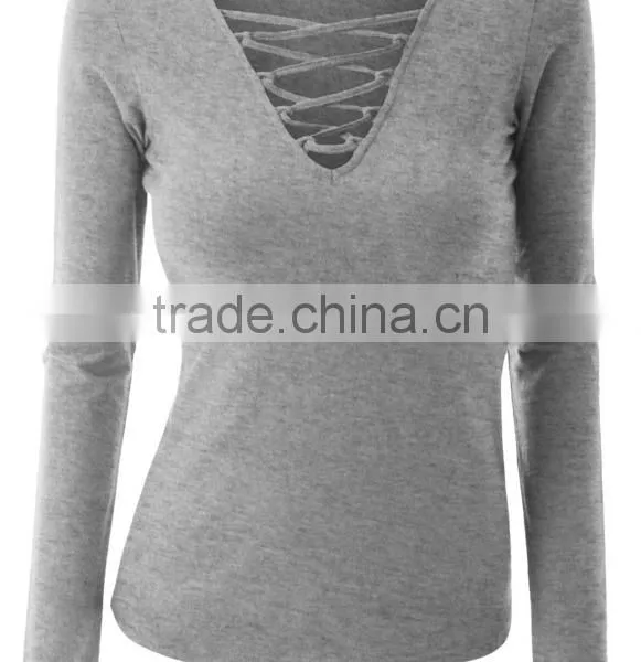 Spring Foreign Trade the Original Single Large Size T-shirt Female Cotton Pure Color Bind Coat photo-6