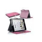 Pink IPad Mini Leather Cover Handmade Stand Protective IPad Case