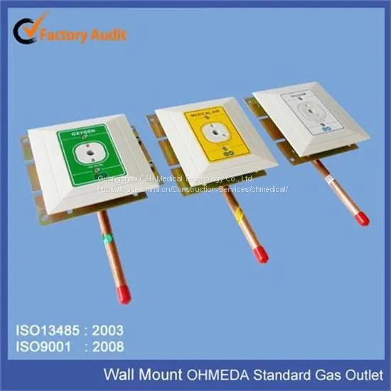Wall Mounting Type American OHMEDA Standard Medical Gas Terminal Outlet Units
