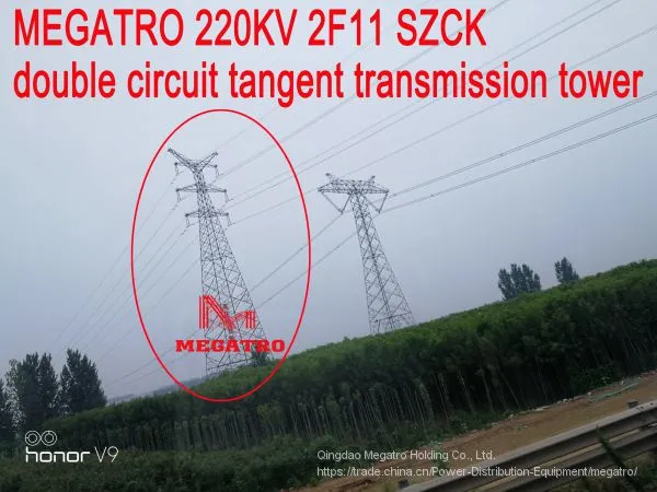 MEGATRO 220KV 2F11 SZCK Double Circuit Tangent Transmission Tower photo-3
