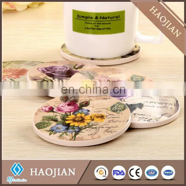 Round Blank Ceramic Coaster With Cork Back White Ceramic Coasters Sublimation Printable photo-6