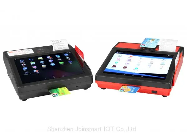 Black/Red Color Payment POS System With 1D 2D Bar Code Scanner Fingerprint photo-3