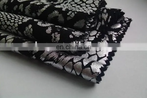 Winfar Textile Hot Sell 94% Polyester 6% Spandex Women Dress Python Silver Foil Scuba Print Knit Fabric photo-3