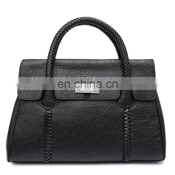 New Weave Genuine Leather Fashion Leisure Cow Leather Handbag for Ladies photo-5