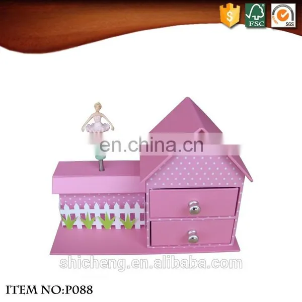China Factory a Dancing Ballerina Gift & Craft House Shape Music Box photo-2
