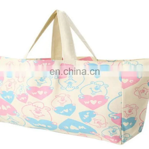 Natural Long Handled Canvas Shopper Bag Handle Bag photo-2