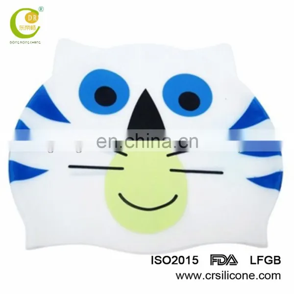 Children Kids Silicone Swim Swimming Cute Cartoon Cap Hat Fish Shark Goldfish photo-4