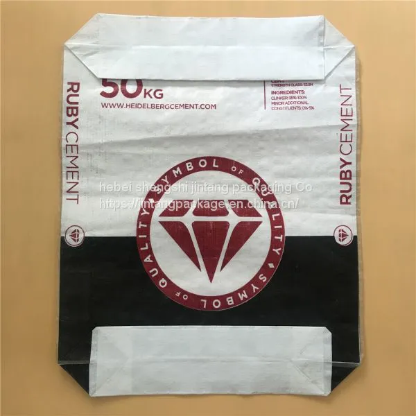 Price Polypropylene PP Laminated Plastic Valve Block Bottom Empty Cement Bag 50kg 25kg With Kraft Paper Inside Liner photo-5