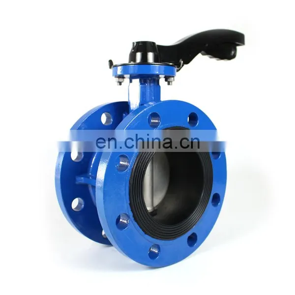 BS JIS ASMI Double Flange Butterfly Valve photo-3