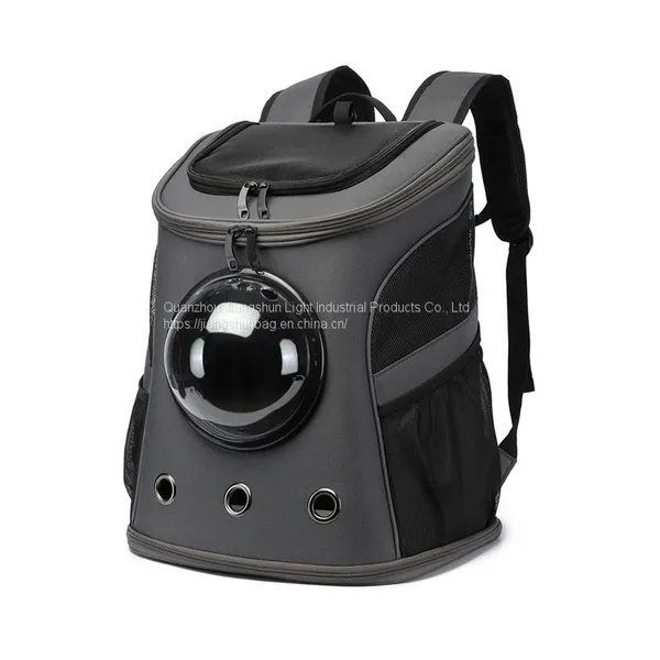 Amazon Customized Pet Backpack Bag Outdoor Travel Double Shoulder Space Transparent Folding Dog Carrier photo-2