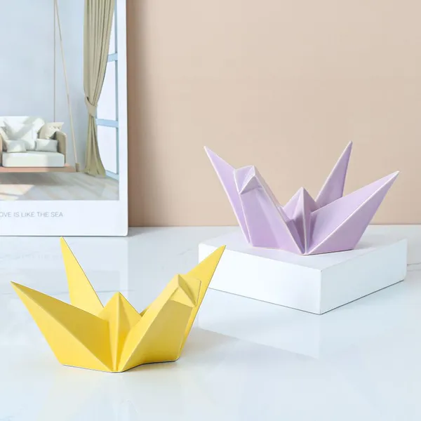 Different Size Multi-Color Paper Cranes Ceramic Decoration Nordic Style For Bedroom,Home Decor photo-4