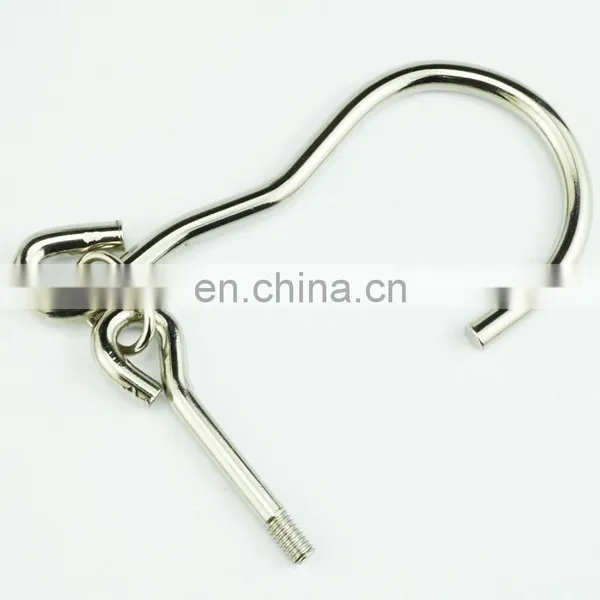 Nickle Metal Shower Curtain Hooks With Metal Clips