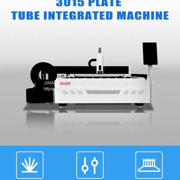 Jinan Mingshi With 3 Years Warranty Square Tube & Round Tube Cut Fiber Laser Cutting Machine With Rotary Axis photo-5
