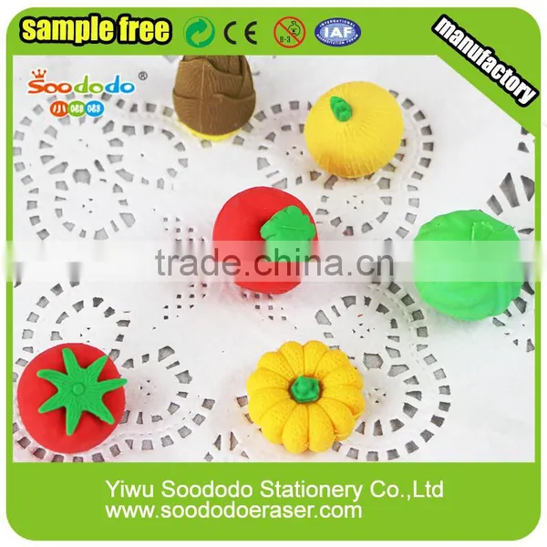 Mini Stationery Set Vegetable Series Rubber Erasers photo-2